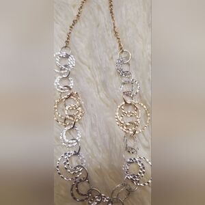Multitone Circle Links Chain Necklace 🌴